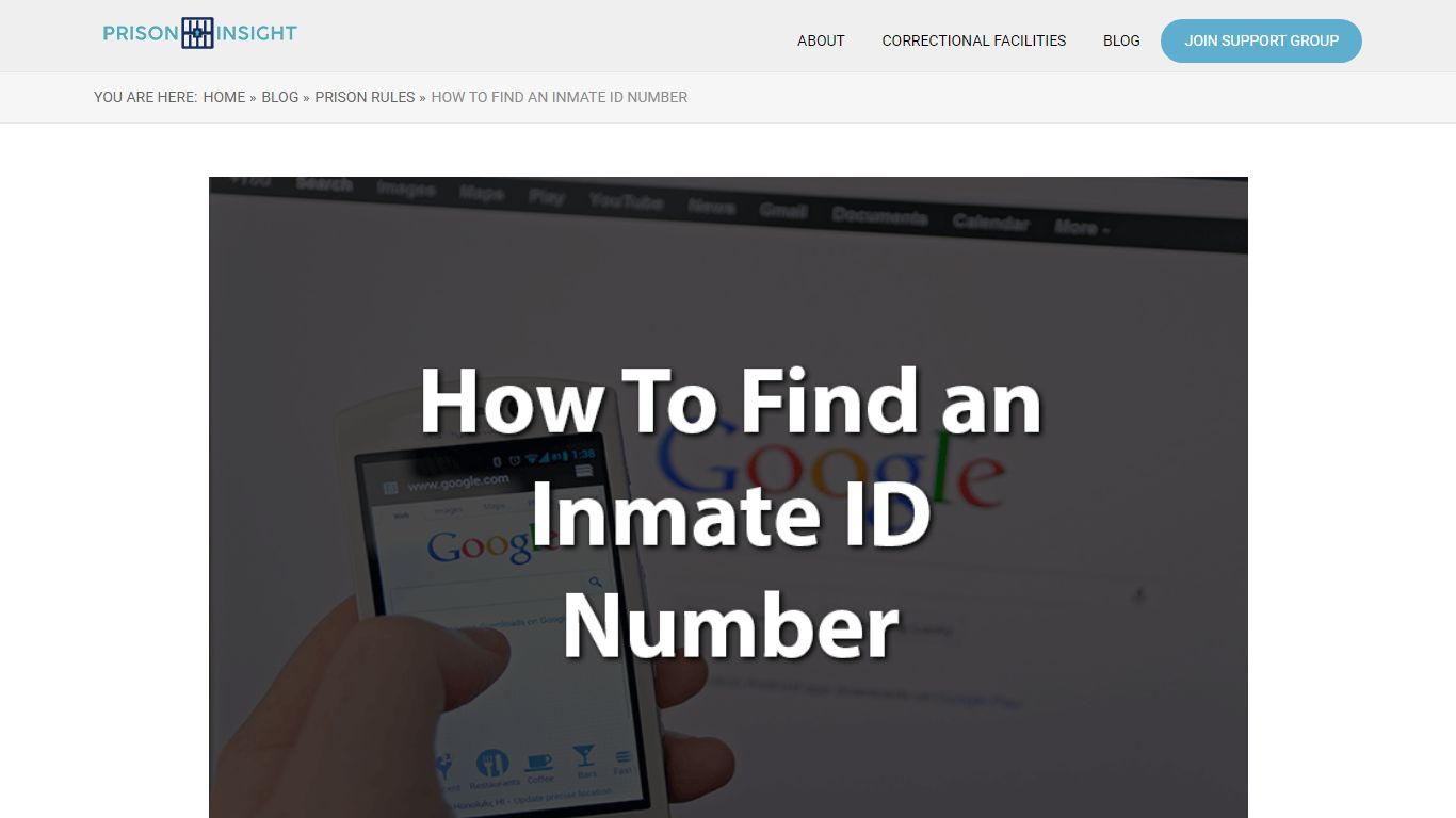How To Find an Inmate ID Number - Prison Insight